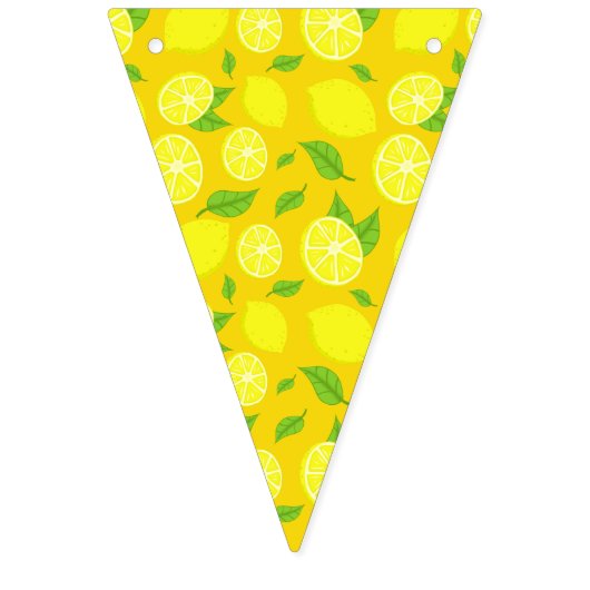 Gele citroenen, groene witte stippen vlaggetjes (Eerste vlag)