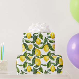 Gele Citroenen Huis Verwarming Cadeaupapier