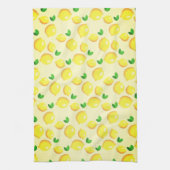 Gele citroenen keukenhanddoek (Verticaal)