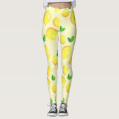 Gele citroenen Leggings (Voorkant)