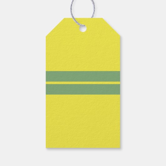 Gele citroenen met groen blad patroon dank u cadeaulabel (Achterkant)