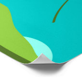 Gele citroenen met groene bladeren, naadloos patro poster (Hoek)