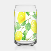 Gele citroenen op wijnstok blikvorm glas (Rechts)