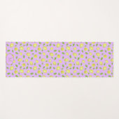 Gele Citroenen Paarse Aangepaste Monogram Yoga Mat (Voorkant (horizontaal))