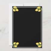 Gele citroenen Rode krab Lowcountry-feest Kaart (Achterkant)