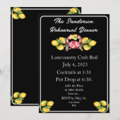 Gele citroenen Rode krab Lowcountry-feest Kaart (Voorkant / Achterkant)