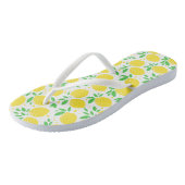 Gele citroenen teenslippers - Vruchten (Schuin)