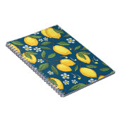 Gele citroenen: Tropisch vruchtpatroon. Notitieboek (Rechterzijde)