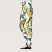 Gele citroenen, tropische naadloze print. leggings (Links)