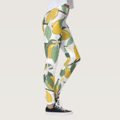Gele citroenen, tropische naadloze print. leggings (Rechts)