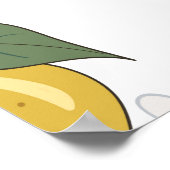 Gele citroenen, tropische naadloze print. poster (Hoek)