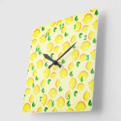 Gele citroenen wandklok (Hoek)