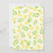 Gele citroenen waterverf foto baby geboorte aankondiging (Achterkant)