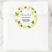 Gele citroenen Waterverf Fruit Pattern Party Ronde Sticker (Tas)