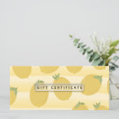 Gele Citroenen Zomer Fruit Helder Cadeaubon (Staand voorkant)