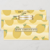 Gele Citroenen Zomer Fruit Helder Cadeaubon (Voorkant / Achterkant)