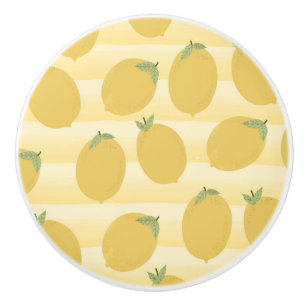 Gele citroenen zomer fruit waterverf leuk helder keramische knop