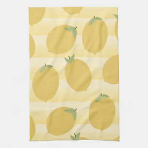 Gele citroenen zomer fruit waterverf leuk helder theedoek