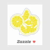 Gele Citroenen Zomerpret Sticker (Vel)