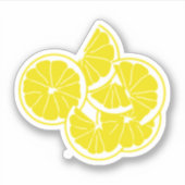 Gele Citroenen Zomerpret Sticker (Voorkant)