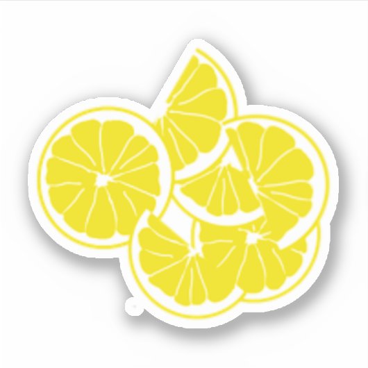 Gele Citroenen Zomerpret Sticker (Voorkant)