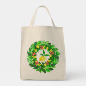 Gele citroenkrans tote bag (Achterkant)