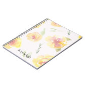 Gele citroenmelisse bloemen notitieboek (Linkerzijde)