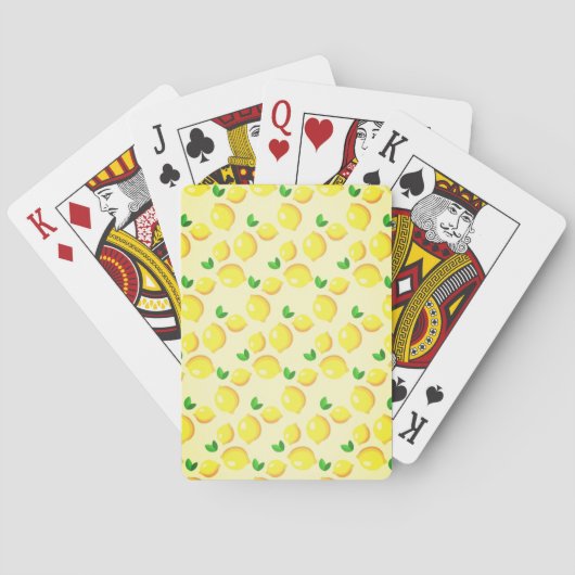 Gele citroenspeelkaarten pokerkaarten (Achterkant)