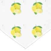 Gele Citroenvrucht waterverf citruspatroon Korte Tafelloper (Hoek)