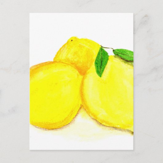 Gele citroenvruchten briefkaart (Voorkant)