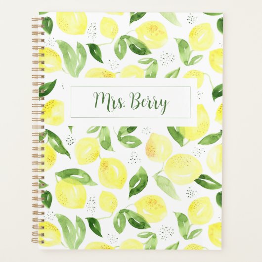 Gele Citrus Lemon Planner (Voorkant)
