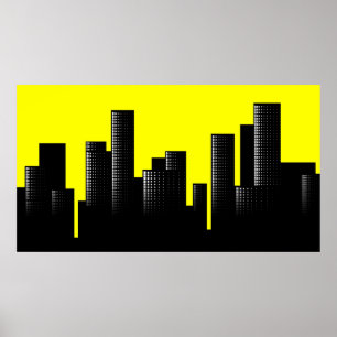 gele cityscape poster