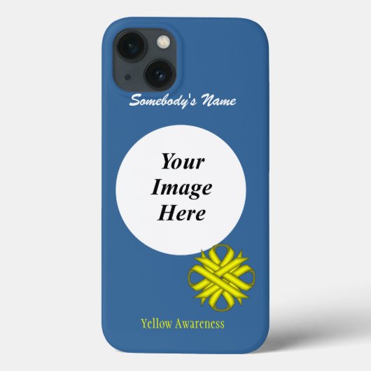 Gele Clover Ribbon-Sjabloon door Kenneth Yoncich Case-Mate iPhone Case (Achterkant)