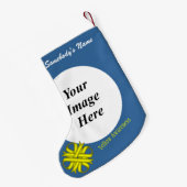 Gele Clover Ribbon-Sjabloon door Kenneth Yoncich Kleine Kerstsok (Achterkant (Hangend))