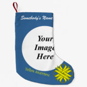 Gele Clover Ribbon-Sjabloon door Kenneth Yoncich Kleine Kerstsok (Voorkant)