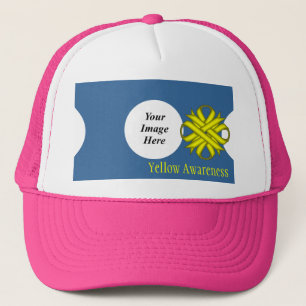 Gele Clover Ribbon-Sjabloon door Kenneth Yoncich Trucker Pet