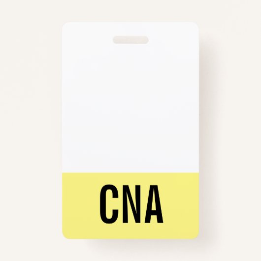 Gele CNA-badge met dubbelzijdig zicht Badge (Voorkant)