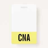 Gele CNA-badge met dubbelzijdig zicht Badge (Achterkant)