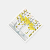 Gele cocktail en lint servetten (Hoek)