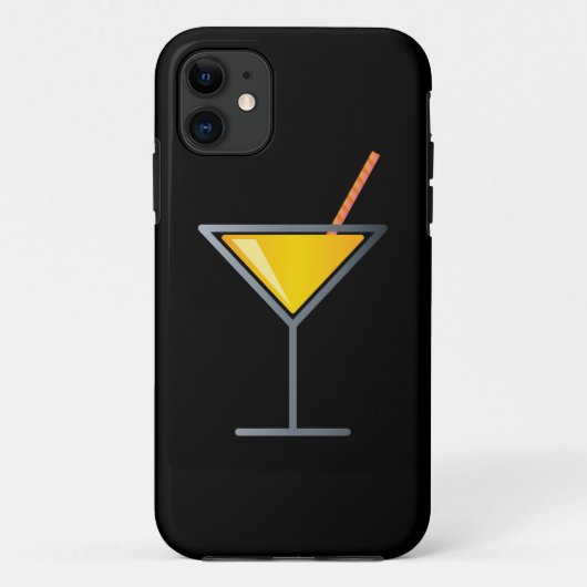 Gele Cocktail Martini Glass Case-Mate iPhone Case (Achterkant)