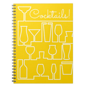 Gele cocktailparty notitieboek