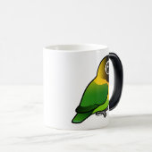 Gele-collarode Lovebird Magische Mok (Voorkant rechts)