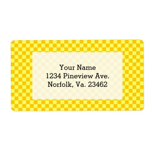 Gele combinatiecontrolelijst van ShirleyTaylor Etiket (Voorkant)