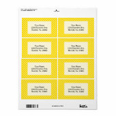 Gele combinatiecontrolelijst van ShirleyTaylor Etiket (Full Sheet)