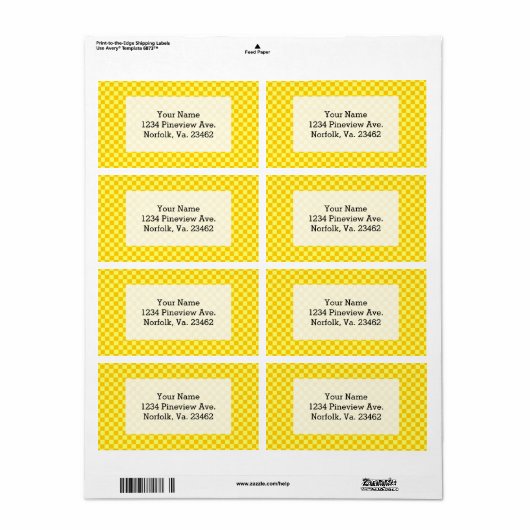 Gele combinatiecontrolelijst van ShirleyTaylor Etiket (Full Sheet)