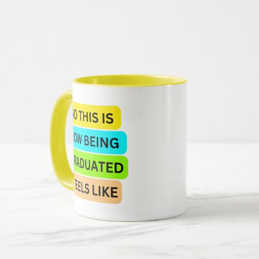 Gele combo mok SO_THIS_IS_HOW_BEING_GRADUATED_FE (Voorkant links)