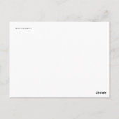 Gele compacte auto briefkaart (Achterkant)