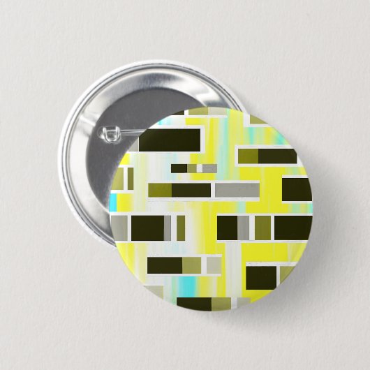 Gele Compositie Ronde Button 5,7 Cm (Voorkant /achterkant)