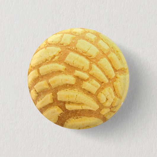 Gele Concha Pan De Huevo Mexicaans Brood Ronde Button 3,2 Cm (Voorkant)
