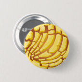 Gele Concha Pan Dulce Mexicaans Brood Grafisch Ronde Button 5,7 Cm (Voorkant /achterkant)